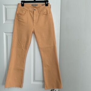 Apricot color Mavi high rise cropped jean
